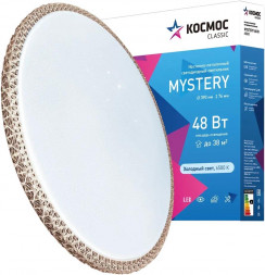 Светодиодный настенно-потолочный светильник КОСМОС KCMist48W_6500 Classic MYSTERY 48Вт/230В/6500К/3120Лм 390*76 мм бронза