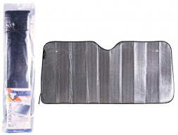 Шторки солнцезащитные NOVA BRIGHT металлизированная, под лобовое стекло (серебро), 140х70см 46481