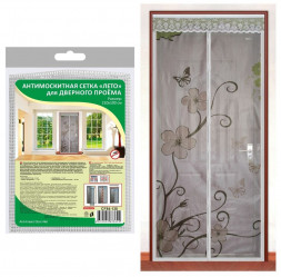Антимоскитная сетка "Лето" для дверного проема 2,1х1,0м MULTIDOM Антимоскитная сетка "Лето" для дверного проема 2,1х1,0м CF84-138