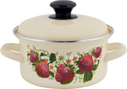 Кастрюля КМЗ 42304-072/6 эмал цил 1,0л с рис, мет/об