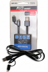 Кабель AVS MIP-563 для iphone 5/6/7 + micro USB (1м) (блистер)