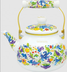 Чайник эмалированный VELLEZZA VZ-8005WT