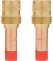 Держатель цанги DENZEL Держатель цанги с газовой линзой для электрода 2,4 мм, 2 шт//Denzel 93658