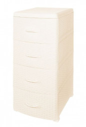 Комод VIOLET РОТАНГ слоновая кость 4-х секц. 035726