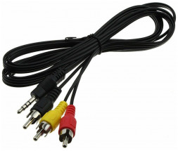 КАБЕЛЬ AUDIO (Jack 3.5) СИГНАЛ 3,5Дж-3RCA, 3,0 м