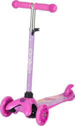 Самокат VELOBIBI 3-колёсный Travel (54*11*50-68см, колеса 110/76 мм PU со свет., до 50 кг СМК-2484 ПП-00219834