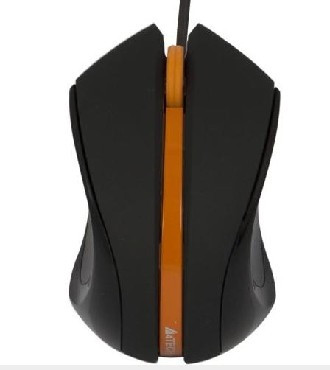 Мышь проводная A4TECH Q3-310-4 USB черный/оранжевый