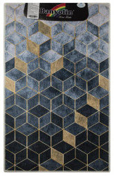 Коврик для ванны/туалета САНАКС 00841 Коврик дизайнерский, серые КУБЫ одинарный 550 х 900 мм