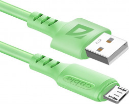 Кабель DEFENDER (87108GRN) USB кабель F207 Micro 1м,2.4А,силикон