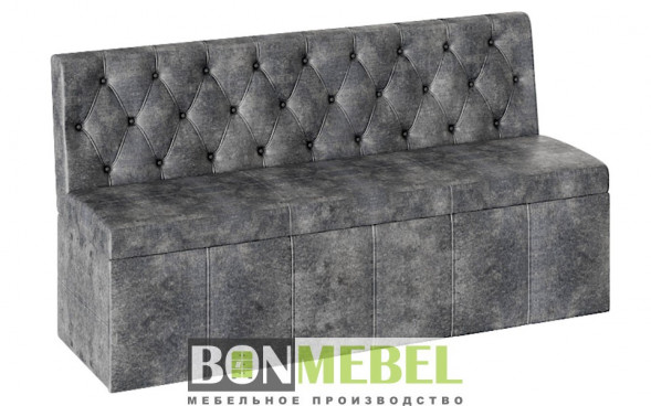 Скамья прямая BONMEBEL Скамья прямая Ницца - ТК темно-серая (1 пак.)