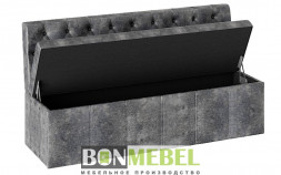 Скамья прямая BONMEBEL Скамья прямая Ницца - ТК темно-серая (1 пак.)