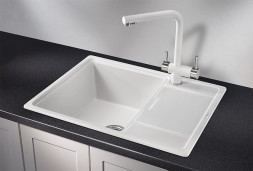 Мойка кухонная GRANULA GR-6503 АРКТИК (БЕЛЫЙ) кварц