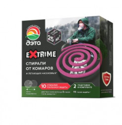 Средство инсектицидное ДЭТА Средство инсектицидное фумигирующее Спираль от комаров эффект ДЭТА EXTRIME спирали от комаров и летающих насекомых 10 шт (2 подставки)