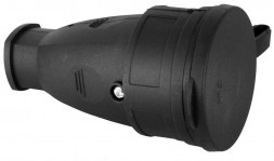 Штепсельная розетка VOLSTEN (14433) Sb1-MZ Red, Каучуковая розетка IP54 Красная