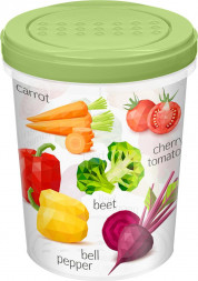 IDILAND Asti Greenery с завинчивающейся крышкой 1л с декором (салатовый) 221129620/04