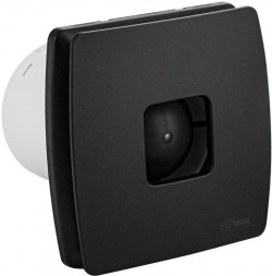 Вентилятор вытяжной GFMARK 50045 Вытяжной вентилятор, D - 100 мм, с обратным клапаном и москитной сеткой, квадратный, закрытый с окошком, из АБС пластика, цвет ЧЕРНЫЙ