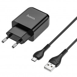 СЗУ HOCO (6931474728845) N2 1USB 2.1A MICRO USB 1м черный