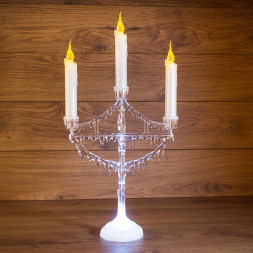 Фигура интерьерная NEON-NIGHT (513-034) ФИГУРА НА ПОДСТАВКЕ "ПОДСВЕЧНИК СО СВЕЧКАМИ" 50 СМ