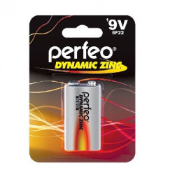 Элементы питания PERFEO 6F22/1BL DYNAMIC ZINC
