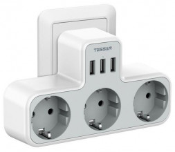 Сетевой фильтр TESSAN TS-323 серый