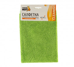 Салфетка РЫЖИЙ КОТ Салфетка из микрофибры CM-02 Супервпитывающая, размер: 40х40см (280101)