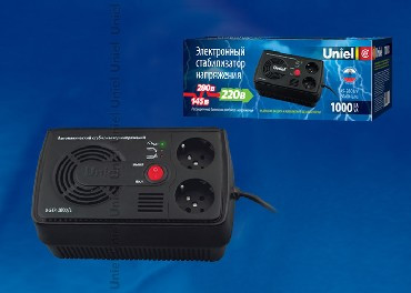 Стабилизатор UNIEL (09620) U-STR-1000/1 серия Standard Courage 1000 ВА
