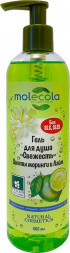 Гель для душа MOLECOLA Гель для душа Свежесть Цветы Моринги и Лайм 400 мл, 9424