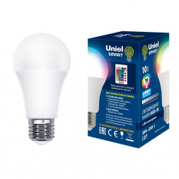 Лампа светодиодная UNIEL (UL-00006530) LED-A60-10W/RGB/E27