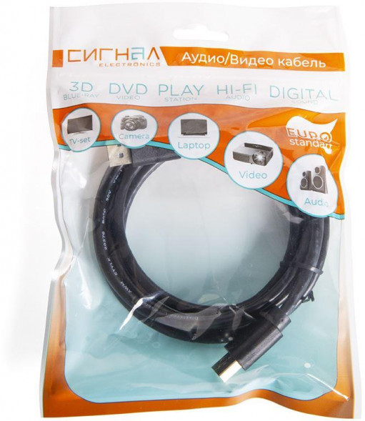 Кабель HDMI СИГНАЛ DisplayPort-DisplayPort, 1,8 м шнур