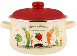 Кастрюля APPETITE 1с47я Веселые овощи эмал конич 5,5л
