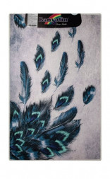 Коврик для ванны/туалета САНАКС 00839 Коврик дизайнерский, синие перья одинарный 550 х 900 мм