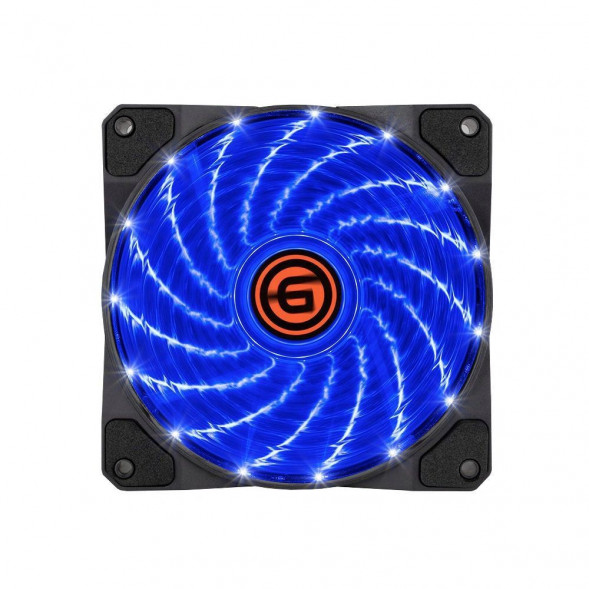 вентилятор GINZZU LED 12LB15 (синий) (17618)