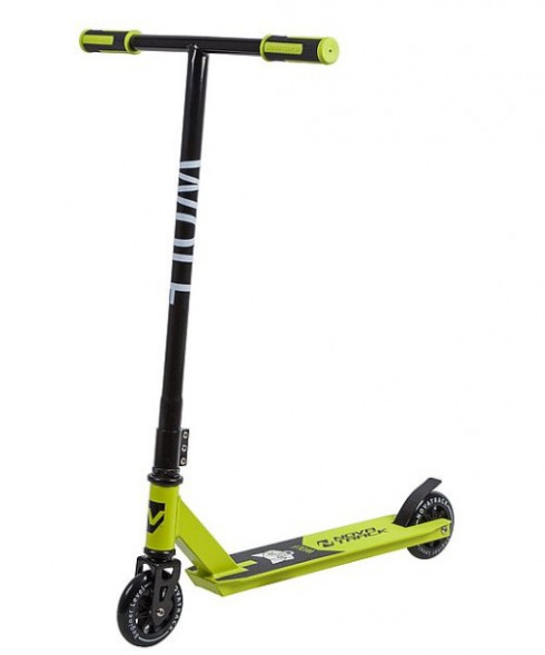 самокат NOVATRACK 110P.WOLF.BGN9 WOLF EL Трюковый черно-зеленый 135180