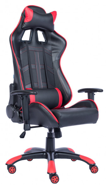 Кресло EVERPROF Lotus S10 экокожа чёрный с красным