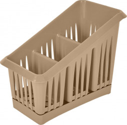 Сушилка для столовых приборов PLAST TEAM PT156411015 3х-секционная шоколадный мокко