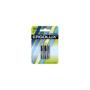 Элементы питания ERGOLUX (11743) LR03 ALKALINE BL-2 (LR03 BL-2, батарейка,1.5В)