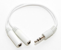 Переходник AUDIO 5BITES AA-3MF2-02WH AUDIO / 3.5 JACK / M-2*F