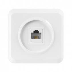 Розетка SMARTBUY (SBE-03w-S1-PH) Юпитер, 1-местная, белый