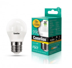 Лампа свтодиодная CAMELION (13694) LED12-G45/830/E27
