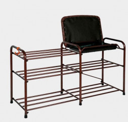 Подставка для обуви ЗМИ Подставка для обуви "Альфа 33" с сиденьем и ящиком, медный антик (ПДОА33СЯ М)