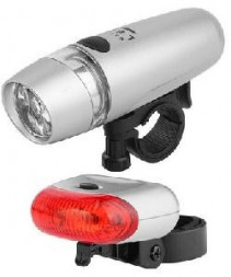 Аксессуары для вело-техники STELS Фонари передний и задний JY-813A 5 и 5 светодиодов 3 режима серебр. 560045*LU033234