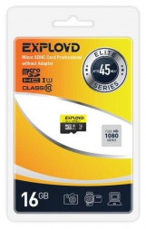 Карта памяти EXPLOYD 16GB microSDHC Class 10 UHS-1 Elite [EX016GCSDHC10UHS-1-ElU1 w]