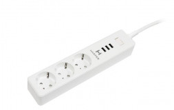 Сетевой фильтр HARPER UCH-315 с USB зарядкой Белый