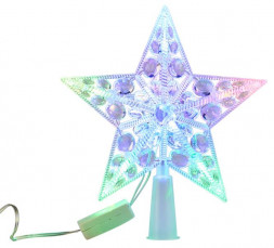 Фигура интерьерная NEON-NIGHT (501-002) ФИГУРА ЗВЕЗДА НА ЕЛКУ : RGB, 10 LED, 17 СМ