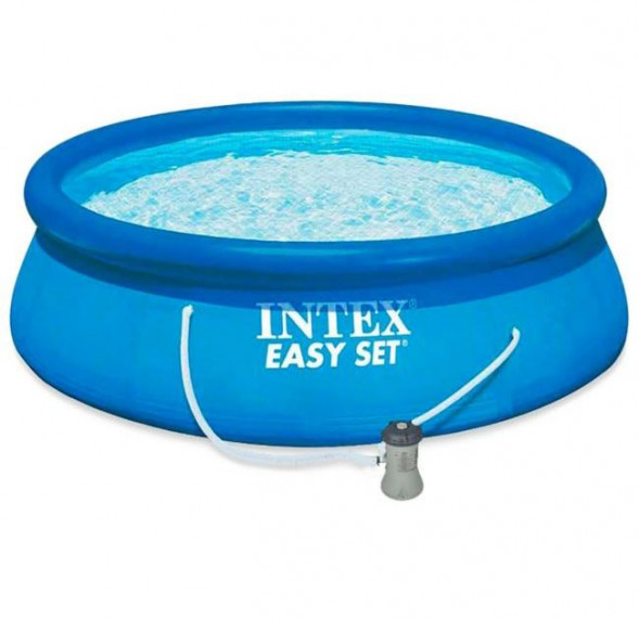 Бассейн надувной INTEX Бассейн с надувн.кольцо EASY SET 396х84см+фильтр-насос . (в коробке) Арт. 28142NP