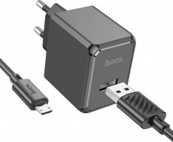 СЗУ HOCO (6942007603584) для micro USB CS11Am Black