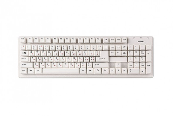 Клавиатура SVEN STANDARD 301 USB белый
