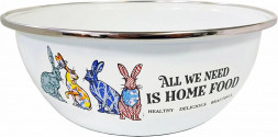 Миска APPETITE 10-0311/4 Зайцы эмал нерж/об 2,5л