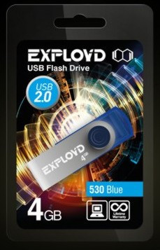 USB флэш-накопитель EXPLOYD 4GB 530 синий