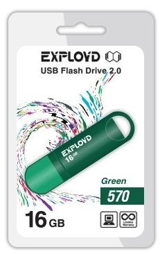 USB флэш-накопитель EXPLOYD 16GB-570-зеленый